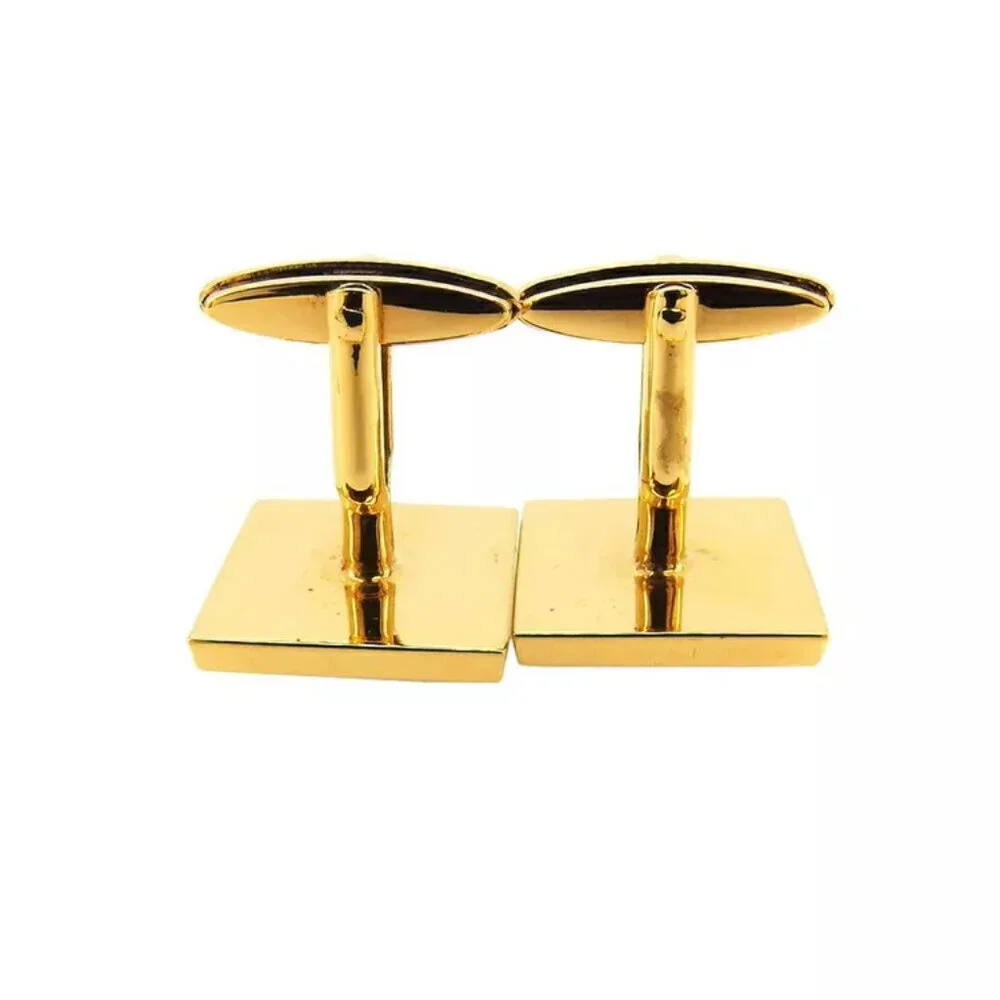 DUNHILL Cuffs D Mark Gold Bracket Authentic